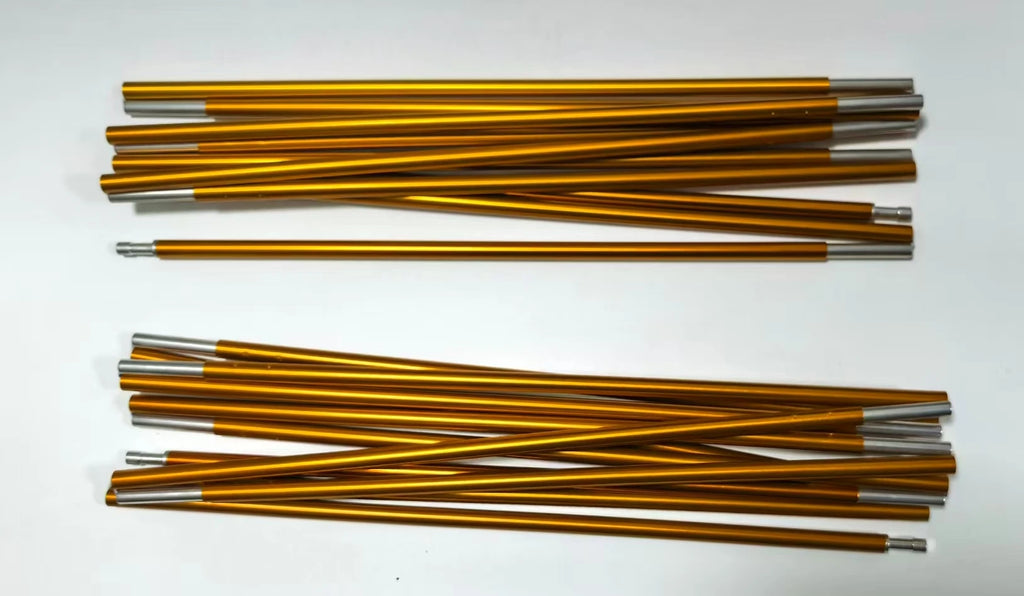 1pc 8.5mm 7001 Aluminum Alloy Tent Poles Replacement 363cm-405cm Lightweight Durable Camping Awning Repair Rod Tent Support Repair Poles