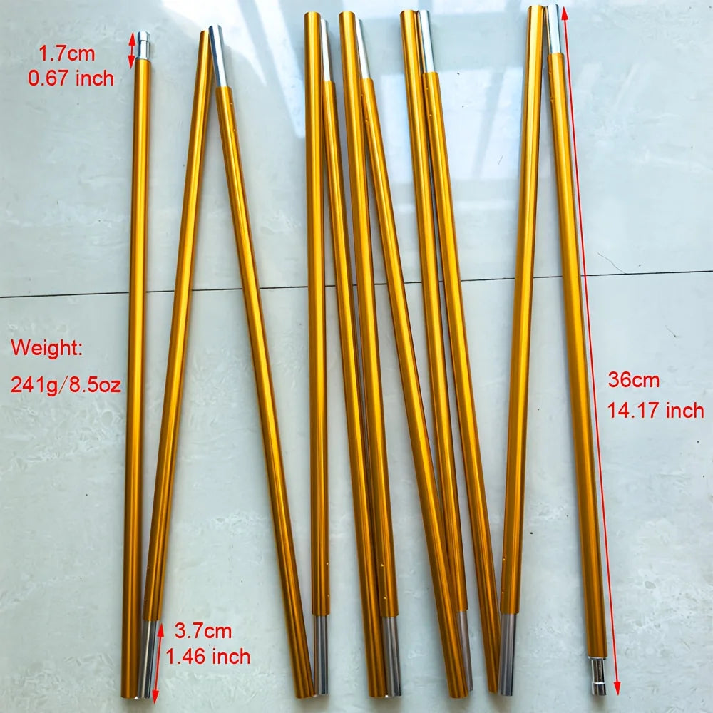 1pc 8.5mm 7001 Aluminum Alloy Tent Poles Replacement 3.6M-4.05M Lightweight Tent Support Rod for Camping Hiking Outdoor Tent Repair