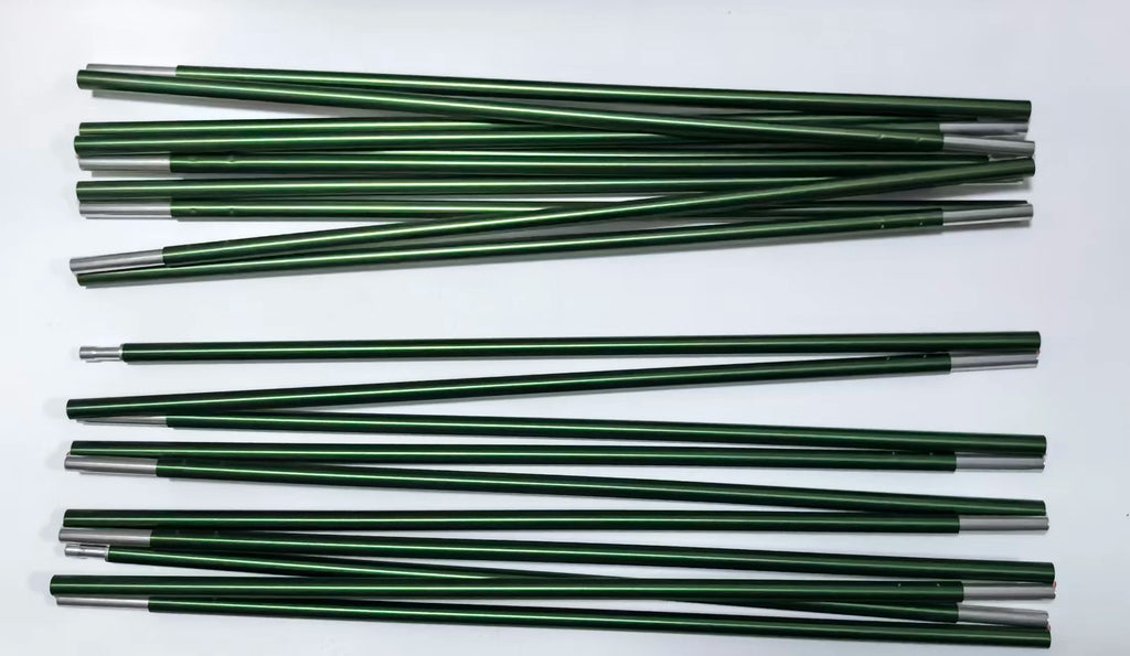 1pc 8.5mm 7001 Aluminum Alloy Tent Poles Replacement 363cm-405cm Lightweight Durable Camping Awning Repair Rod Tent Support Repair Poles