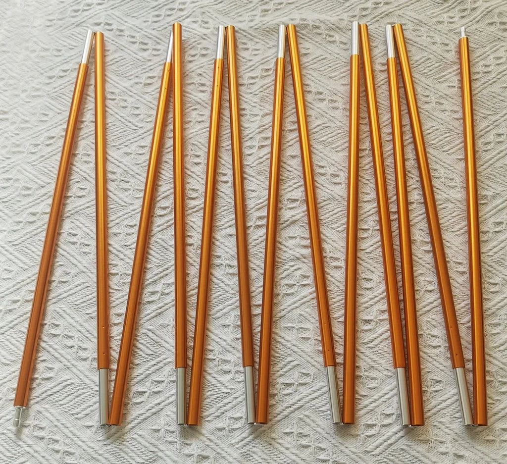 1pc 8.5mm 7001 Aluminum Alloy Tent Poles Replacement 363cm-405cm Lightweight Durable Camping Awning Repair Rod Tent Support Repair Poles
