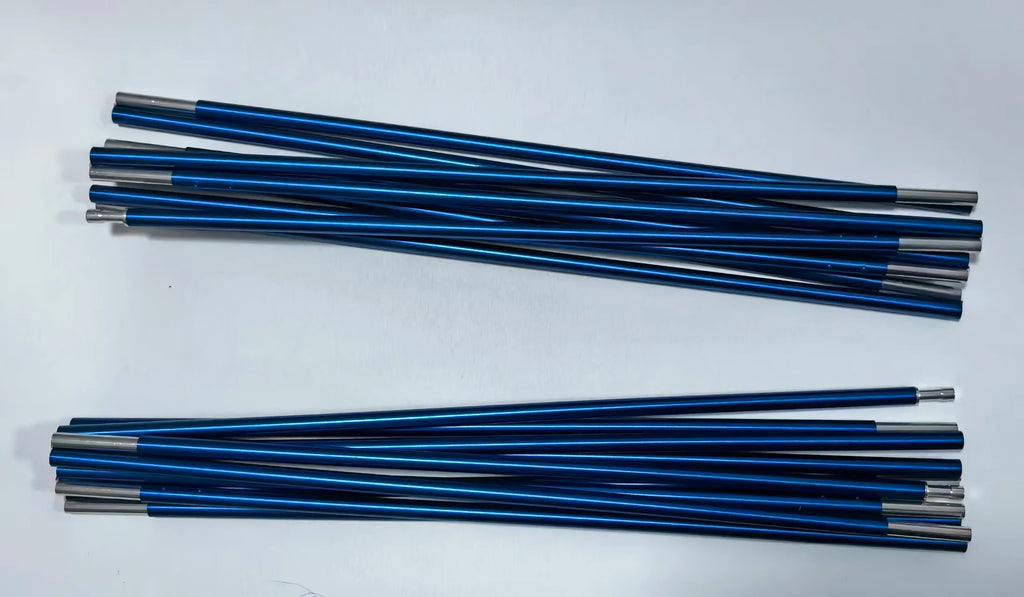 1pc 8.5mm 7001 Aluminum Alloy Tent Poles Replacement 363cm-405cm Lightweight Durable Camping Awning Repair Rod Tent Support Repair Poles
