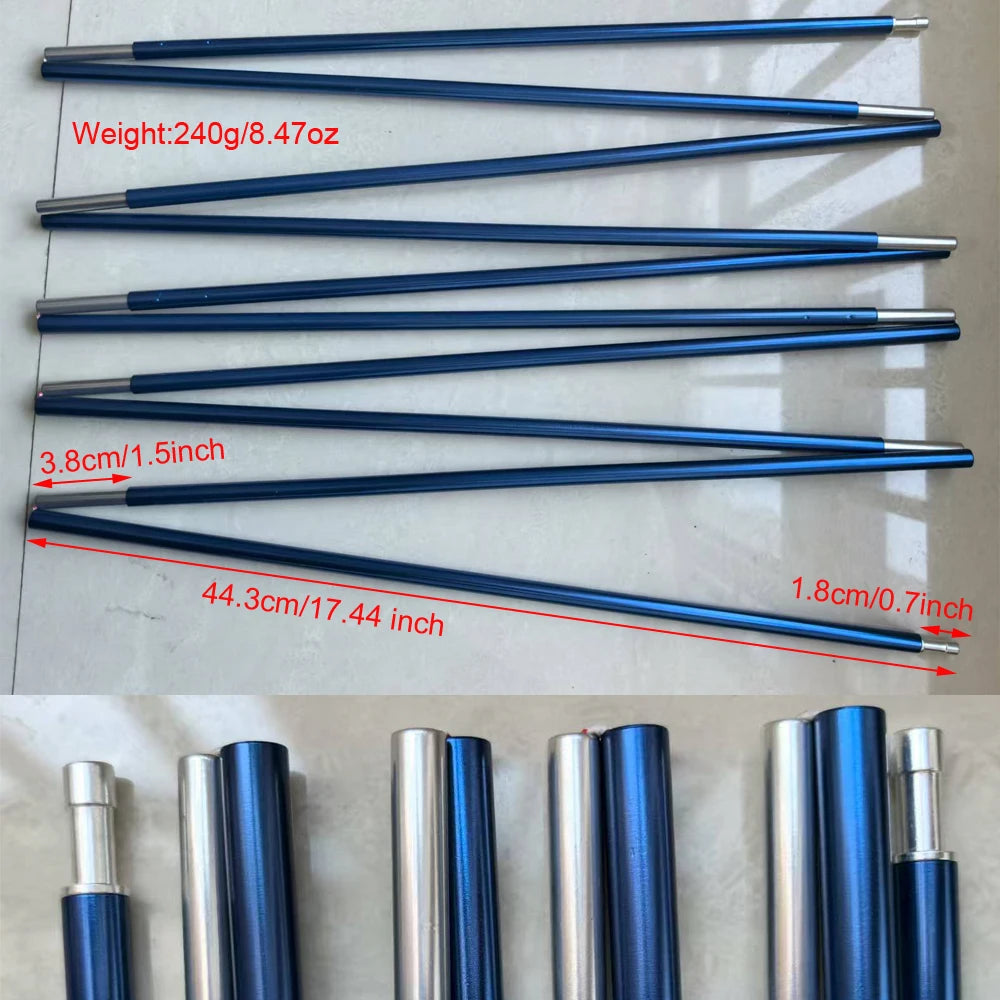 1pc 8.5mm 7001 Aluminum Alloy Tent Poles Replacement 3.6M-4.05M Lightweight Tent Support Rod for Camping Hiking Outdoor Tent Repair