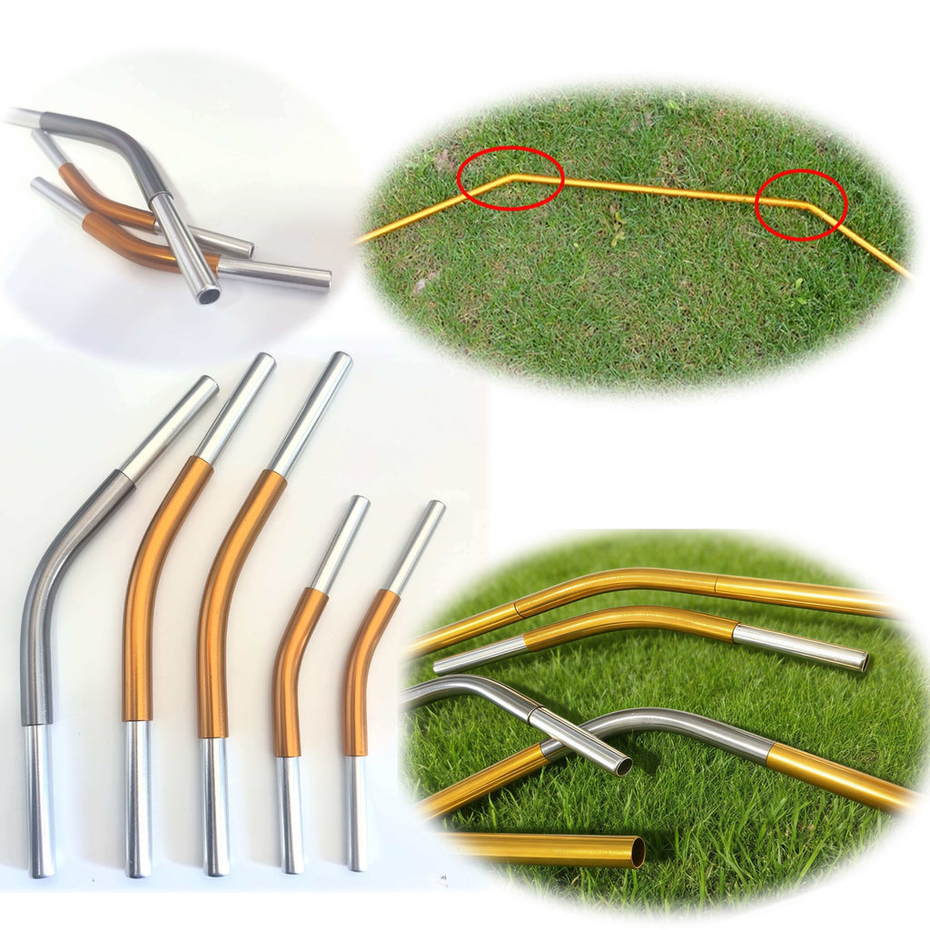 Aluminum alloy connector Angled Poles, 4pc, 150 degrees, suitable for 8.5/9.5/11 mm Aluminum alloy tent poles